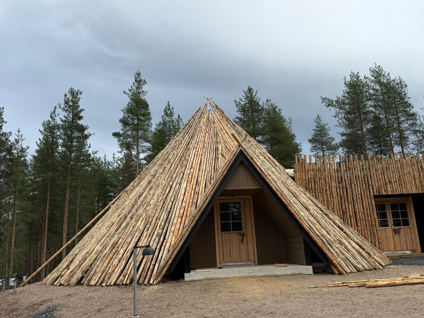 The new timber kota photographed during construction